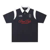 Adults Men's  Short Sleeve Men's Polo Shirts American Retro Contrast Collar main image 2