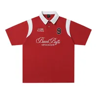 Adults Men's  Short Sleeve Men's Polo Shirts American Retro Contrast Collar main image 3
