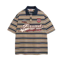 Adults Men's  Short Sleeve Men's Polo Shirts American Retro Stripe main image 1