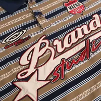 Adults Men's  Short Sleeve Men's Polo Shirts American Retro Stripe main image 4