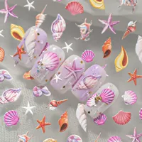 IG Style Cartoon Style Cute Ocean Mermaid Shell Nail Stickers Nail Decoration Accessories sku image 2