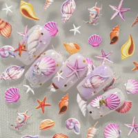 IG Style Cartoon Style Cute Ocean Mermaid Shell Nail Stickers Nail Decoration Accessories main image 6