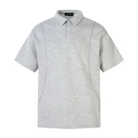 Adults Men's  Short Sleeve Men's Polo Shirts American Retro Solid Color sku image 1