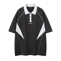 Adults Men's  Short Sleeve Men's Polo Shirts American Retro Contrast Collar main image 3