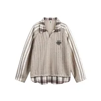 Women's Adults Men's Sweater/Fleece Shirt Pullovers Long Sleeve Men's Hoodies & Sweatshirts American Retro Hollow Out sku image 2