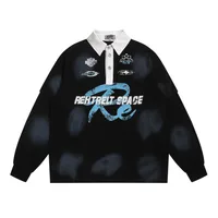 Men's Sweater/Fleece Shirt Pullovers Long Sleeve Men's Hoodies & Sweatshirts American Retro Contrast Collar main image 2