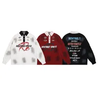 Men's Sweater/Fleece Shirt Pullovers Long Sleeve Men's Hoodies & Sweatshirts American Retro Contrast Collar main image 1