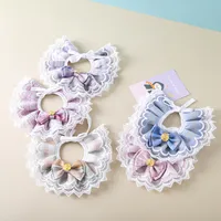 Pet Saliva Towel Cat Bow Lace Collar Dog Cute Princess Wind Decorative Scarf Supplies Wholesale main image 2
