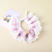 Pet Saliva Towel Cat Bow Lace Collar Dog Cute Princess Wind Decorative Scarf Supplies Wholesale sku image 4