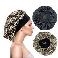 Hot Sale Printed Wide-brimmed Nightcap Hair Condiment Hat Leopard Print Sal Hair Loss Elastic Chemotherapy Cap Round Hat main image 1
