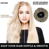 Hot Sale Printed Wide-brimmed Nightcap Hair Condiment Hat Leopard Print Sal Hair Loss Elastic Chemotherapy Cap Round Hat main image 3