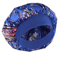 Hot Sale Printed Wide-brimmed Nightcap Hair Condiment Hat Leopard Print Sal Hair Loss Elastic Chemotherapy Cap Round Hat sku image 4