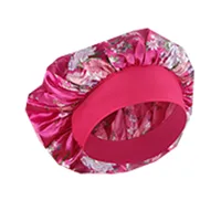Hot Sale Printed Wide-brimmed Nightcap Hair Condiment Hat Leopard Print Sal Hair Loss Elastic Chemotherapy Cap Round Hat sku image 9