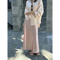 2025 Spring And Summer Royal Sister Style Solid Color Printing Others Maxi Long Dress Skirts main image 2