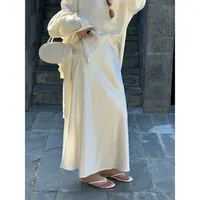 2025 Spring And Summer Royal Sister Style Solid Color Printing Others Maxi Long Dress Skirts main image 3