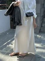 2025 Spring And Summer Royal Sister Style Solid Color Printing Others Maxi Long Dress Skirts sku image 3