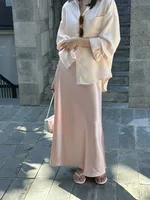 2025 Spring And Summer Royal Sister Style Solid Color Printing Others Maxi Long Dress Skirts sku image 4