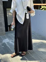 2025 Spring And Summer Royal Sister Style Solid Color Printing Others Maxi Long Dress Skirts sku image 14