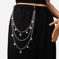 New Style All-match Five-pointed Star Pendant Chain Trendy Hip-hop Men's And Women's Jeans Waist Chain Fashion Ins Style Accessories main image 1