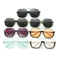 Manufacturers Europe And The United States New Sunglasses Large Frame Thin Face Double Beam Anti-ultraviolet Glasses Sunglasses Women main image 1