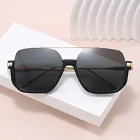 Manufacturers Europe And The United States New Sunglasses Large Frame Thin Face Double Beam Anti-ultraviolet Glasses Sunglasses Women main image 3
