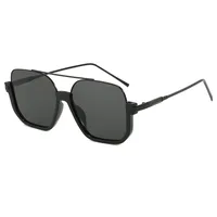 Manufacturers Europe And The United States New Sunglasses Large Frame Thin Face Double Beam Anti-ultraviolet Glasses Sunglasses Women main image 4
