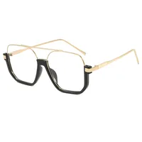 Manufacturers Europe And The United States New Sunglasses Large Frame Thin Face Double Beam Anti-ultraviolet Glasses Sunglasses Women sku image 3