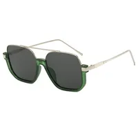 Manufacturers Europe And The United States New Sunglasses Large Frame Thin Face Double Beam Anti-ultraviolet Glasses Sunglasses Women sku image 4