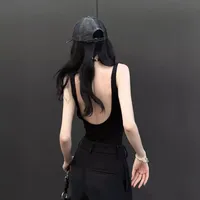American-style Backless Camisole Women's Summer Outer Wear U-shaped Beautiful Back Bra One-piece Inner Base Top With Chest Pad main image 1