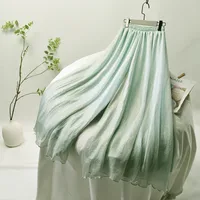 Spring Chinese Antique Casual Elegant Fairy Style Tulle Hanfu Wide Leg Pants Fairy Pants Chiffon Pants Women's Plus Size main image 2