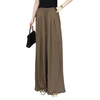 Wide Leg Pants Women's  Spring And Summer New Loose High Waist Fashion All-match Pleated Drape Lazy Stylish Skirt Pants main image 3
