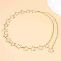 Ornament Simple Fashion Hollowed-out Five-Pointed Star Hot Girl Waist Chain Personality All-Match XINGX Body Chains Accessories main image 3