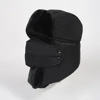 Lei Feng Hat Men's Winter Velvet Thick Cotton Hat Women's Cycling Ear Protectors Warm Northeast Train Head Hat Foreign Trade sku image 3