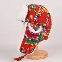 Lei Feng Hat Men's Winter Velvet Thick Cotton Hat Women's Cycling Ear Protectors Warm Northeast Train Head Hat Foreign Trade sku image 4
