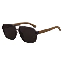 New Men's  Polarized Personalized Handmade Imitation Bamboo Wood Fashionable And Versatile Anti-Uv Ultra-Light Sunglasses Wholesale main image 5