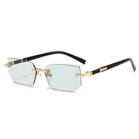New Arrival Frameless Fashion Sunglasses  Trendy Cut-Edge Sunglasses Personalized Jelly Color Sunglasses Frameless Sunglasses main image 4