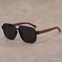 New Men's  Polarized Personalized Handmade Imitation Bamboo Wood Fashionable And Versatile Anti-Uv Ultra-Light Sunglasses Wholesale sku image 1