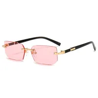 New Arrival Frameless Fashion Sunglasses  Trendy Cut-Edge Sunglasses Personalized Jelly Color Sunglasses Frameless Sunglasses main image 5
