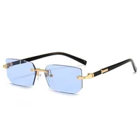 New Arrival Frameless Fashion Sunglasses  Trendy Cut-Edge Sunglasses Personalized Jelly Color Sunglasses Frameless Sunglasses main image 3