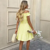 Women's French Gentle Style One-word Collar Dress Summer New Fashion Age-reducing Sweet Skirt main image 2