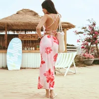 Summer Popular  Travel And Vacation Style Dress Seaside Beach Design Printed Long Skirt main image 2