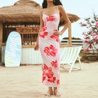 Summer Popular  Travel And Vacation Style Dress Seaside Beach Design Printed Long Skirt main image 4