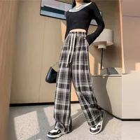 Foreign Trade Casual Trousers Women's Slimming Summer New New Style All-match Dipped High Waist Lace-up Straight Wide Legs main image 2
