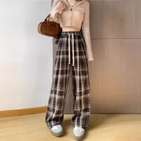 Foreign Trade Casual Trousers Women's Slimming Summer New New Style All-match Dipped High Waist Lace-up Straight Wide Legs main image 4