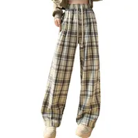Foreign Trade Casual Trousers Women's Slimming Summer New New Style All-match Dipped High Waist Lace-up Straight Wide Legs main image 5