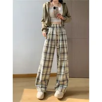 Foreign Trade Casual Trousers Women's Slimming Summer New New Style All-match Dipped High Waist Lace-up Straight Wide Legs sku image 18