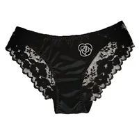 French Style Sexy Lace Underwear Women's Silky Ice Silk Satin Fashionable Diamond Embellished Traceless Briefs Comfortable And Breathable main image 5