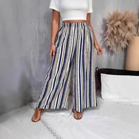 Europe, America, Spring And Summer   New Four Seasons Casual Wide Leg Pants Printed Explosions Loose Pants For Women main image 1