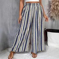 Europe, America, Spring And Summer   New Four Seasons Casual Wide Leg Pants Printed Explosions Loose Pants For Women sku image 2