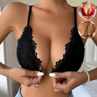 Foreign Trade Bra New Lace Flower Edge Bracing Gathering Traceless Neck Crossing  Underwear In Stock Women main image 1